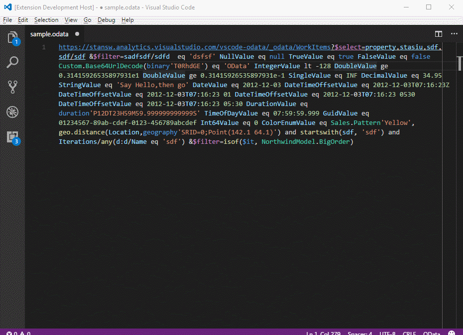 Visual Studio Code for OData